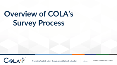 Overview of COLAs Survey Process